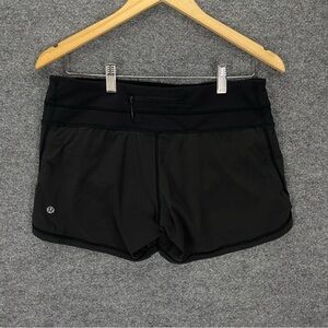 Lululemon Speed Up Shorts Black Size 6 Lined Running Athletic 2.5” Inseam Womens